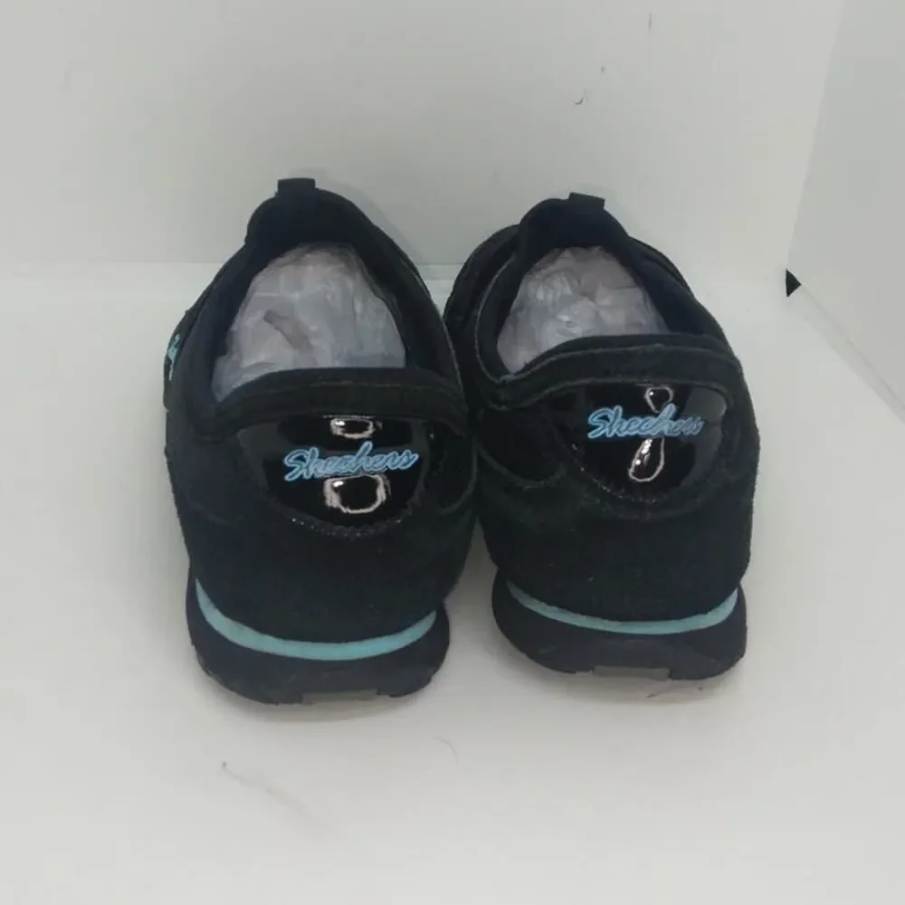 SKECHERS Bikers Fixation Womens Black Leather Sneakers - Size: 8